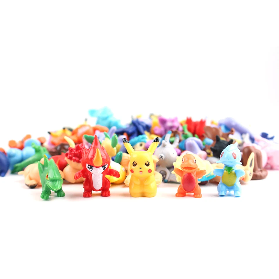 

24-144 стильных аниме-фигурок Покемонов, модель Пикачу, 2-3 см, декоративная коллекционная мини-модель, кукла-игрушка, подарок для детей, мальчиков и девочек