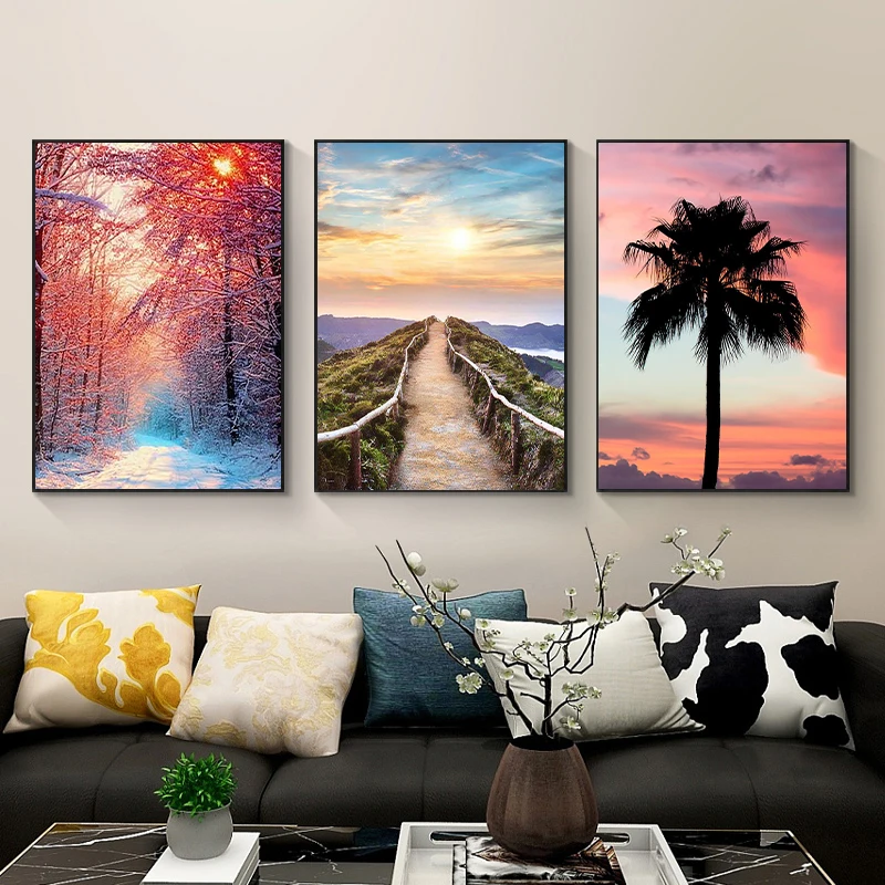 Landscape 5D DIY Diamond Painting Floral Embroidery Painting Full Round Diamond Mosaic Home Decor Gifts