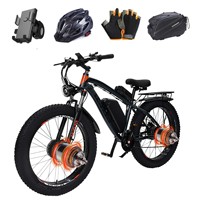 Electric Bicycle GUNAI Dual Motor 48V 22AH 26*4.0 Fat Tire Hydraulic Oil Brake Soft Tail Frame Ebike