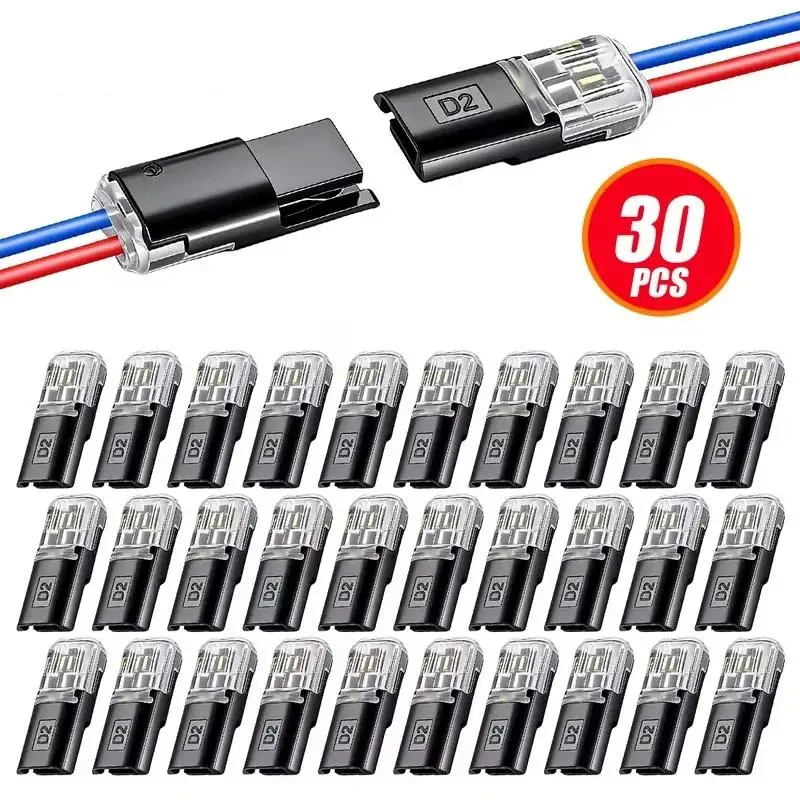 30/60Pcs Universal Automotive Wire Connector Plug Detachable Terminal Reliable Cable Interconnection No Strip