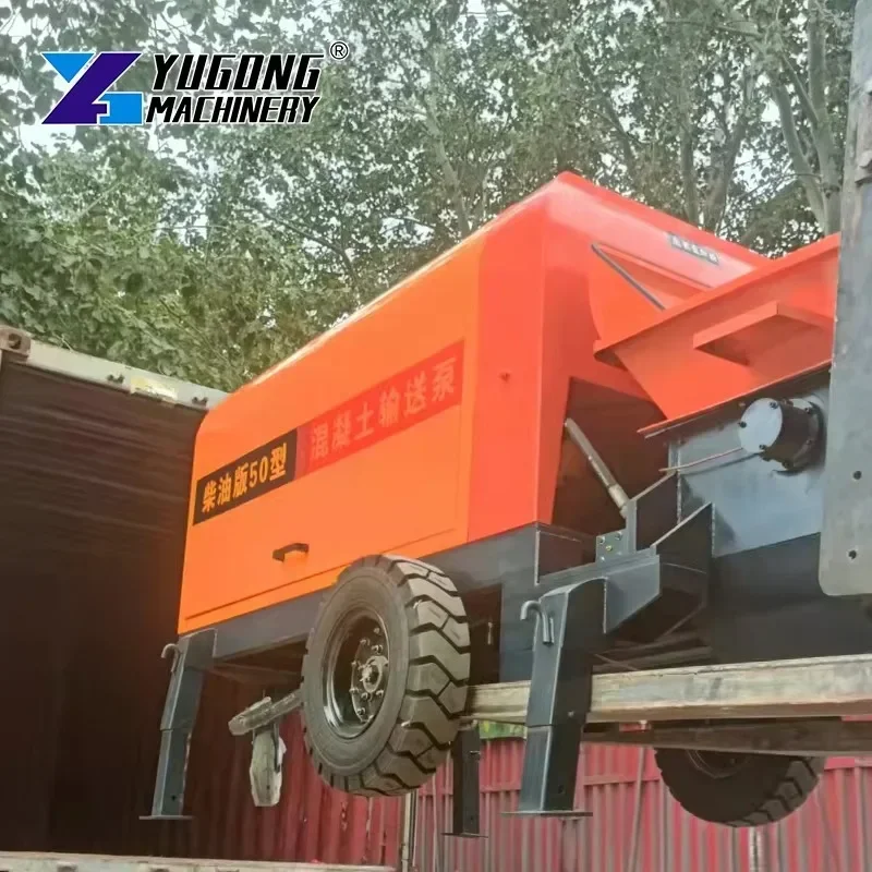 Mortar Pump Concrete Pumping Machine Concrete-Mixer-With-Pump Concrete Mixer with Pump Portable