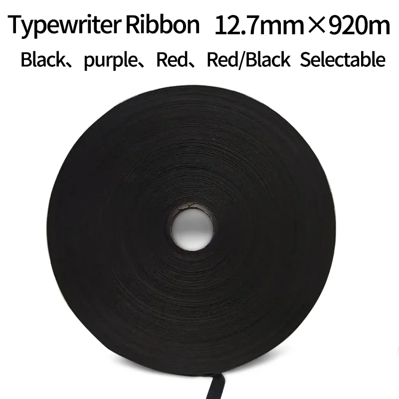 920m Compatible GR1 GR24 GR9 GR4 GR-1 Ribbon Typewriter Ribbon 1/2 Inch For Olympia Typing Ribbon Universal Black/Red 12.7mm