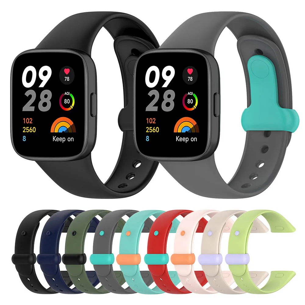 สายซิลิโคนสำหรับนาฬิกา Redmi 3สายรัดนาฬิกาข้อมือสายสมาร์ทวอท์ช