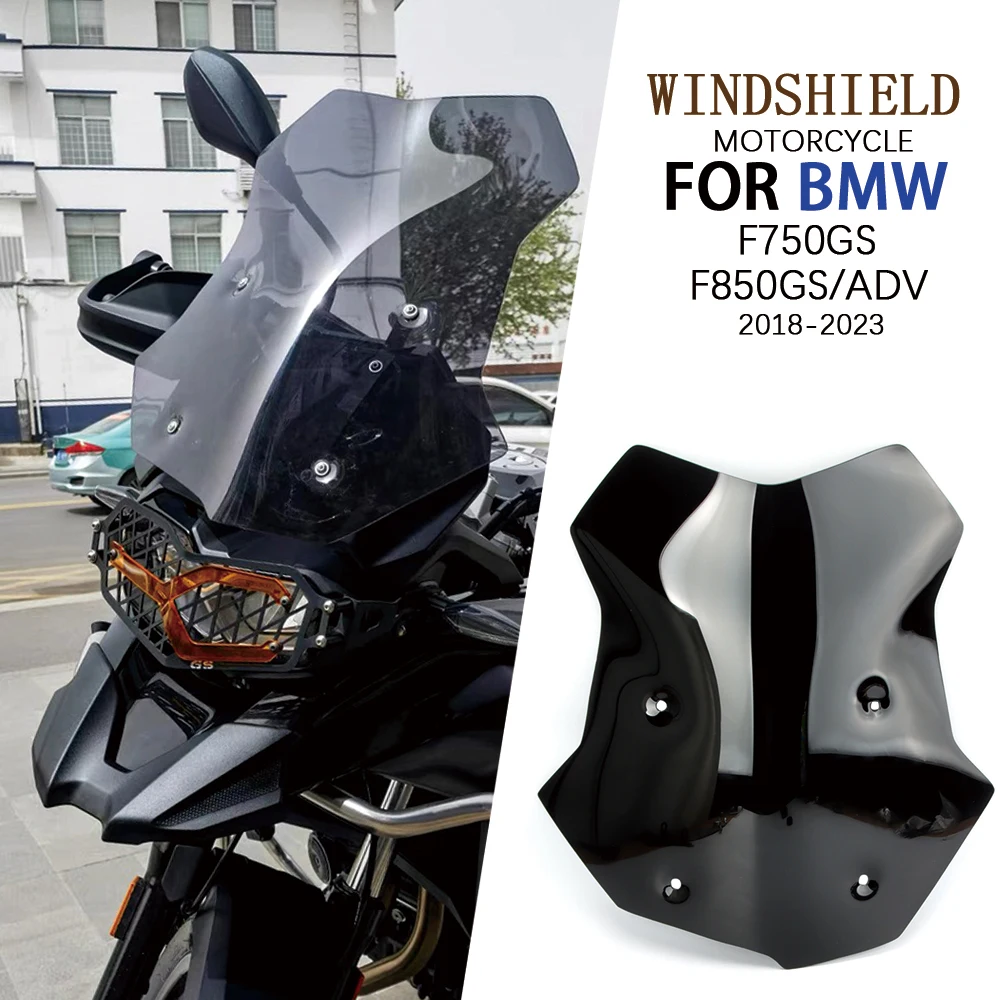 Touring Windshield For BMW F850GS F750GS Motorcycle Windscreen Heighten Wind Deflector Protector Front Cowl F 850 GS F 750 GS