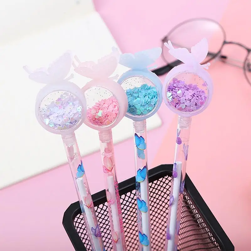 1 Piece Butterfly Gel Pen Unique Design Creative Water-Based Ink for Student Writer Office
