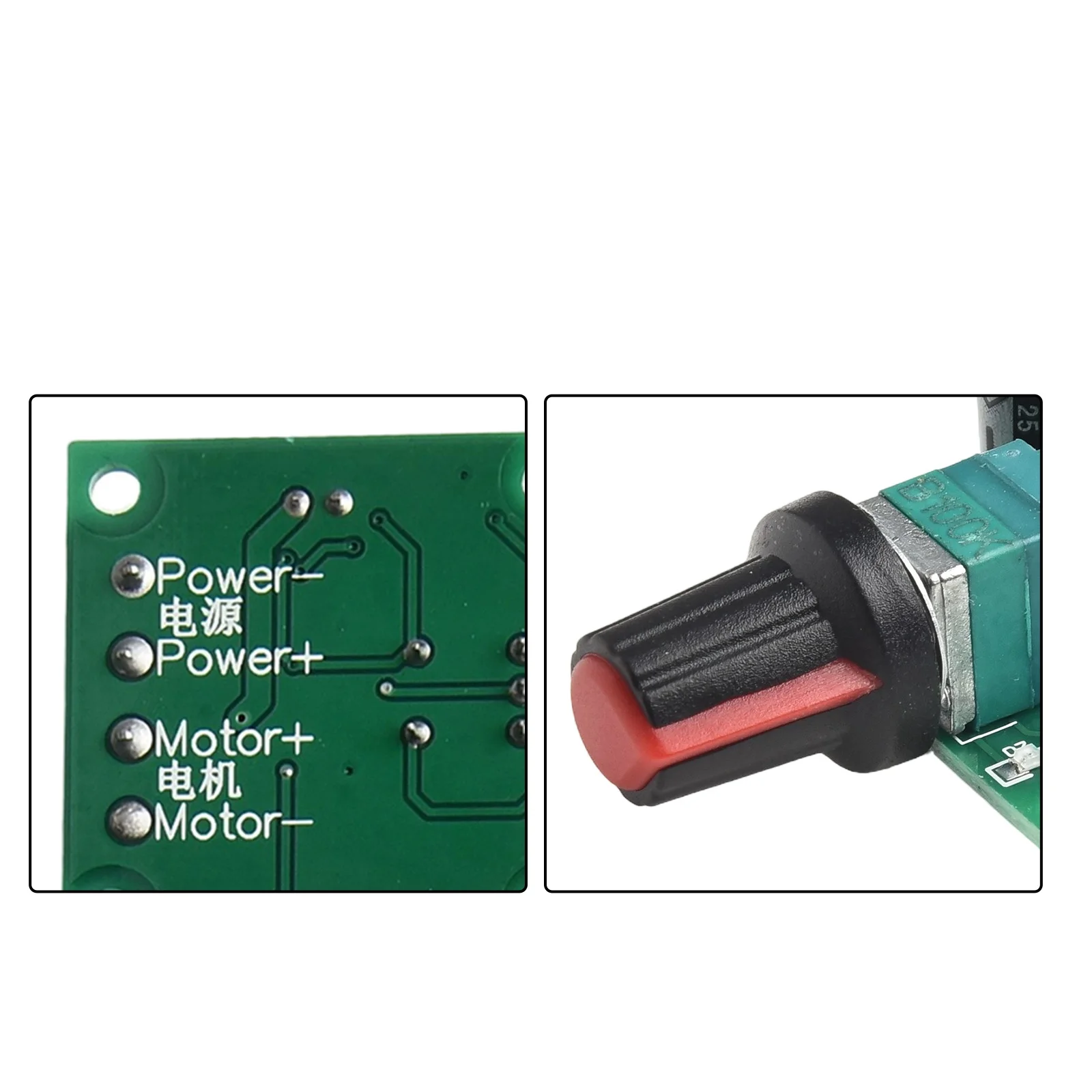 Speed Controller Regulator DC Motor Governor 2A 32x32x15mm Potentiometer Mode Barrier Terminal Block Load Linear
