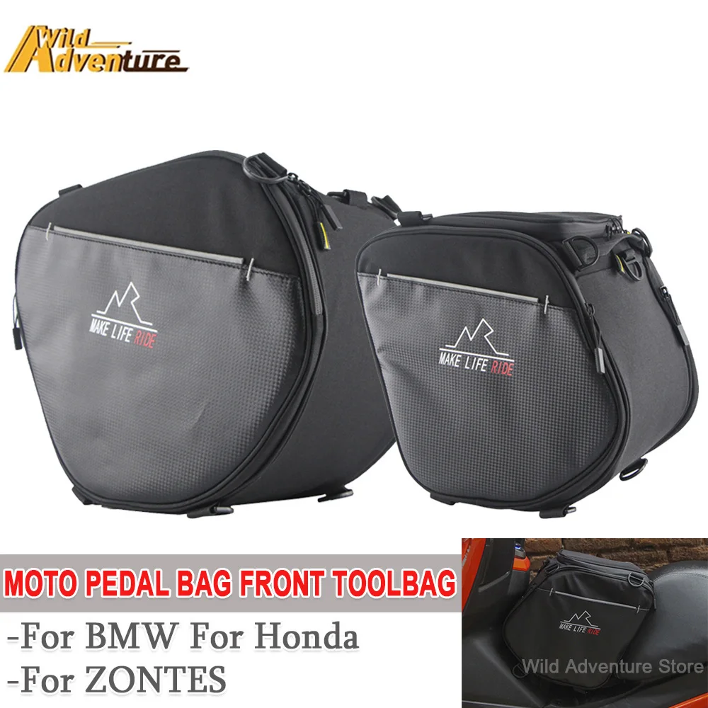 C400X Motorcycle Scooter Pedal Bag Front Toolbag For BMW C400 X For ZONTES For Honda Luggage Organizer Saddlebag Tool Bag Case
