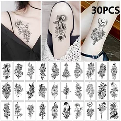 30PCS Women's Tattoo Tips Waterproof Tattoos Butterfly Tattoo Stickers Mini Fake Tattoos Temporary Tattoo Stickers ZS319