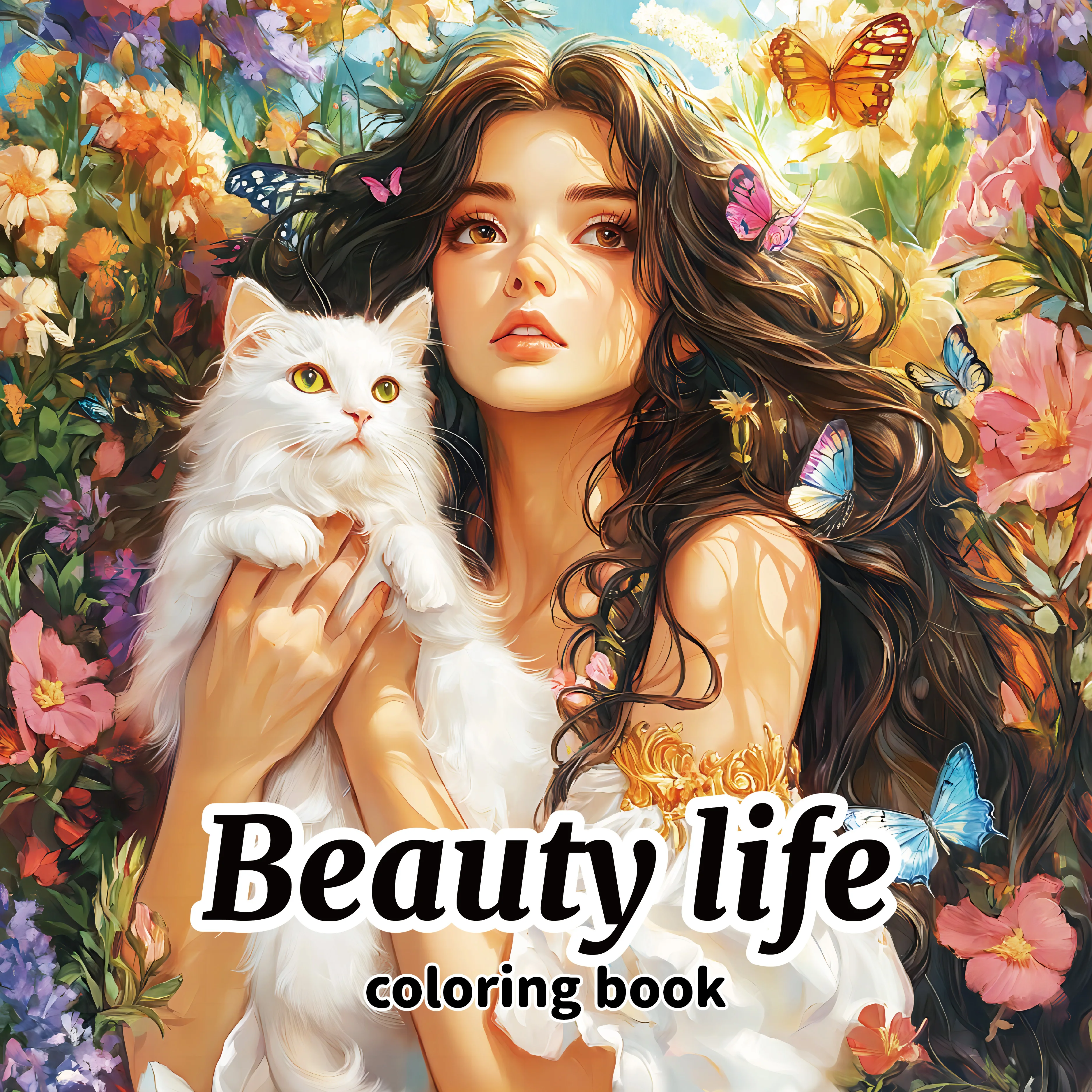 Adult Picture Book: 30 Pages Beauty Life Coloring Book For Adults Bold Easy Patterns Hand-painting Graffiti Painting Drawing