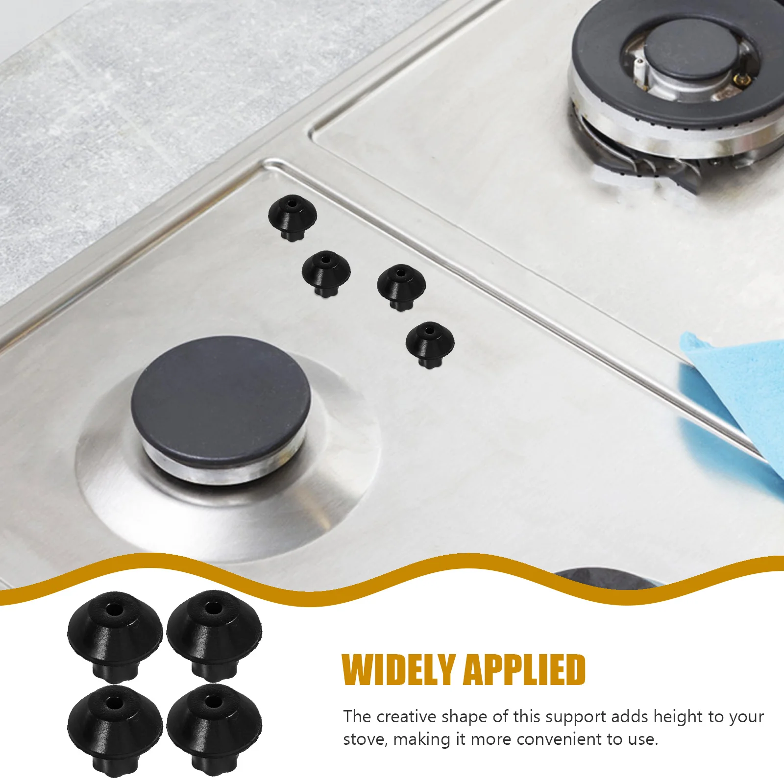 

16pcs Anti-Slip Stove Grate Feet Rubber Gas Burner Replacement Durable Pads For Gas Range Stove Support Kitchen Cookware
