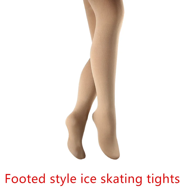 2804 Footed Style Figure Ice Skating Tights Pantyhose Velvet Microfiber Spandex Leggings Socks Child Adult Girl Gym Women Warm