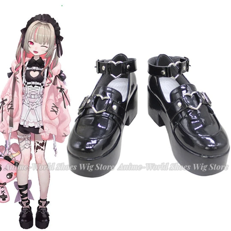 

Виртуальный YouTuber Makaino Ririmu Черные туфли для косплея