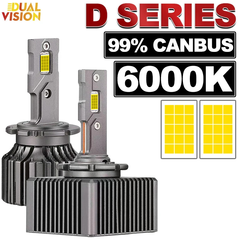 

Светодиодные фары Dualvision D3S D1S D2S D4S D5S D8S 35 Вт Ксеноновые фары 2 шт. 9570 CSP Чипы Plug and Play D1R D2R D3R D4R Турболампы