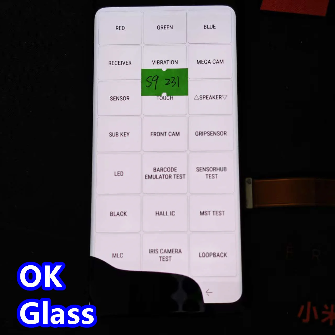 Repair Edge Screen Separete Glass Practice Lcd For Samsung Galaxy S9 G9600 G960F G960A G960U S9 Broken Glass Touch OK DOT + LINE