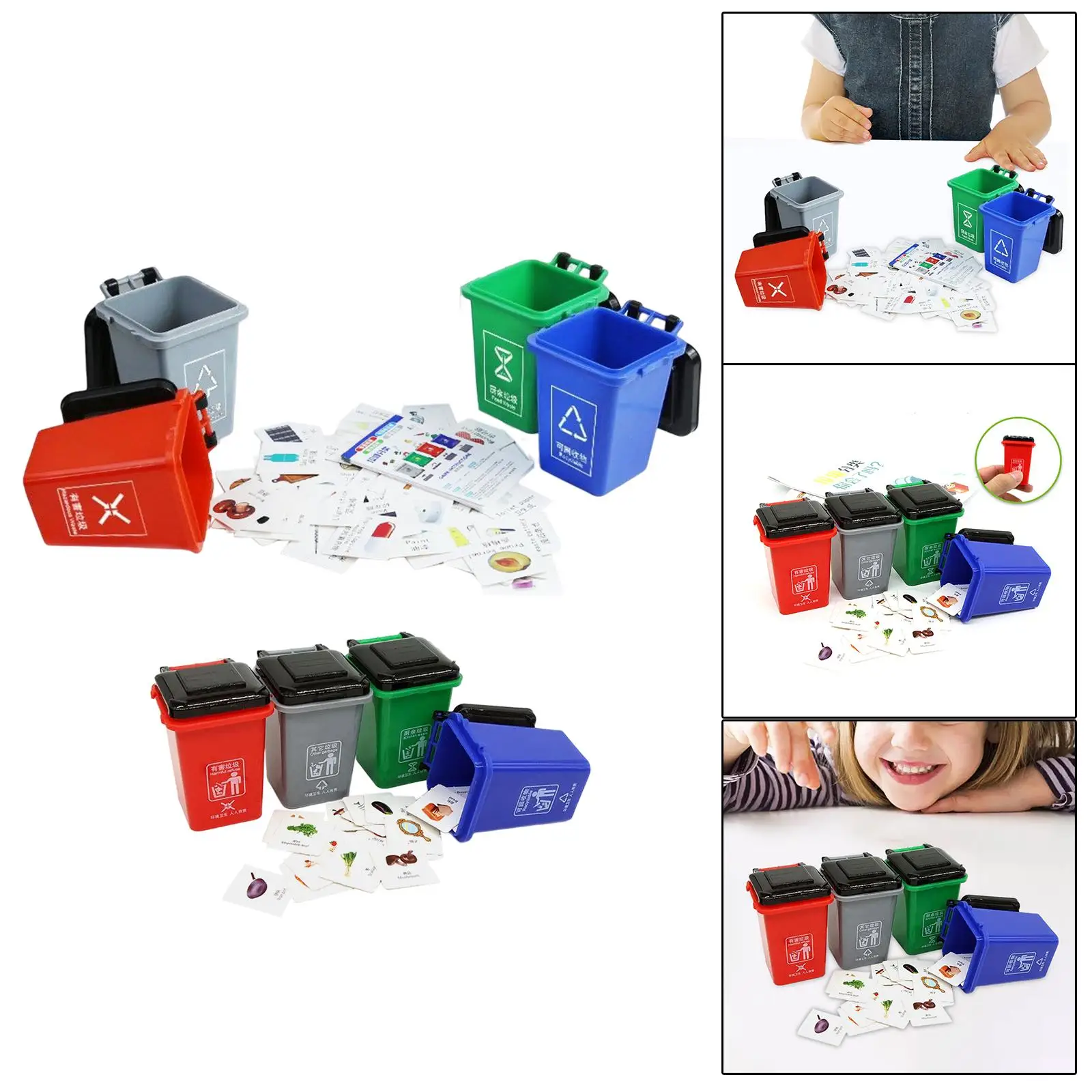 لعبة فرز سلة المهملات 4 لعبة تصنيف القمامة للأطفال
