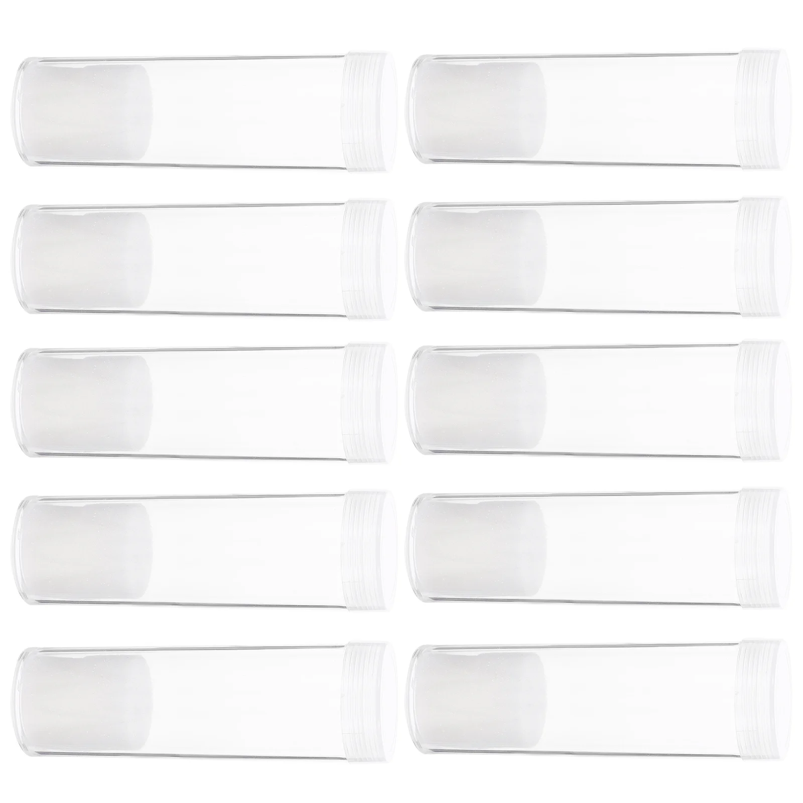 10Pcs Transparent Coin Organizer Strong Plastic Storage Tube for All Coins Dustproof Collector Container with Fine Craftsmanship