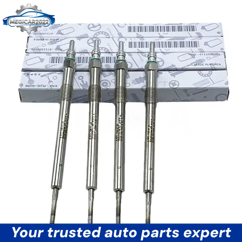 4pcs Glow plug For SSANGYONG ORIGINALE  ACTYON KORANDO C RODIUSCOD Korando New Actyon 2.0 6711590101