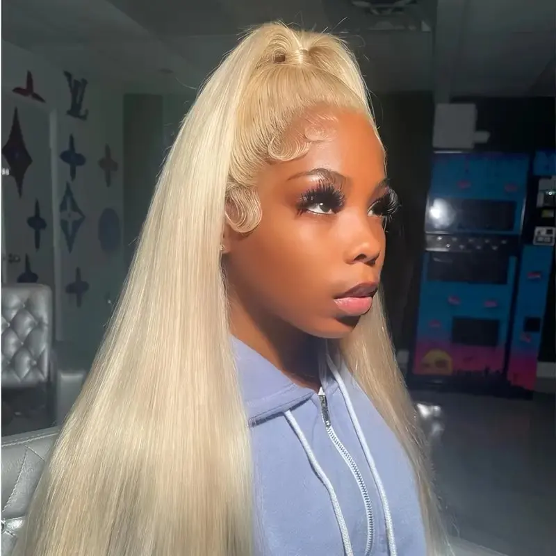 180 Density 613 Blonde 28 Inches 13x6 Lace Wig 13x4 HD Lace Frontal Wig Straight Transparent Preplucked Brazilian For Women