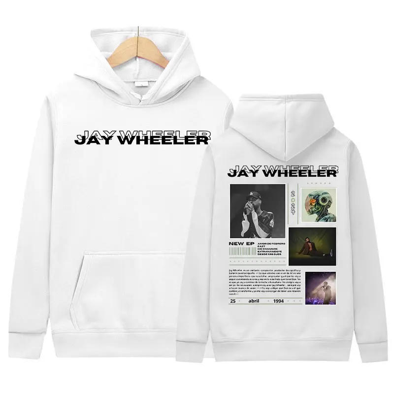 Rapper JAY WHEELER Tour New Hoodie Men's Women Tops Oversized Double Sided Sweatshirt pullovers Vintage Casual Long sleeve Hoody