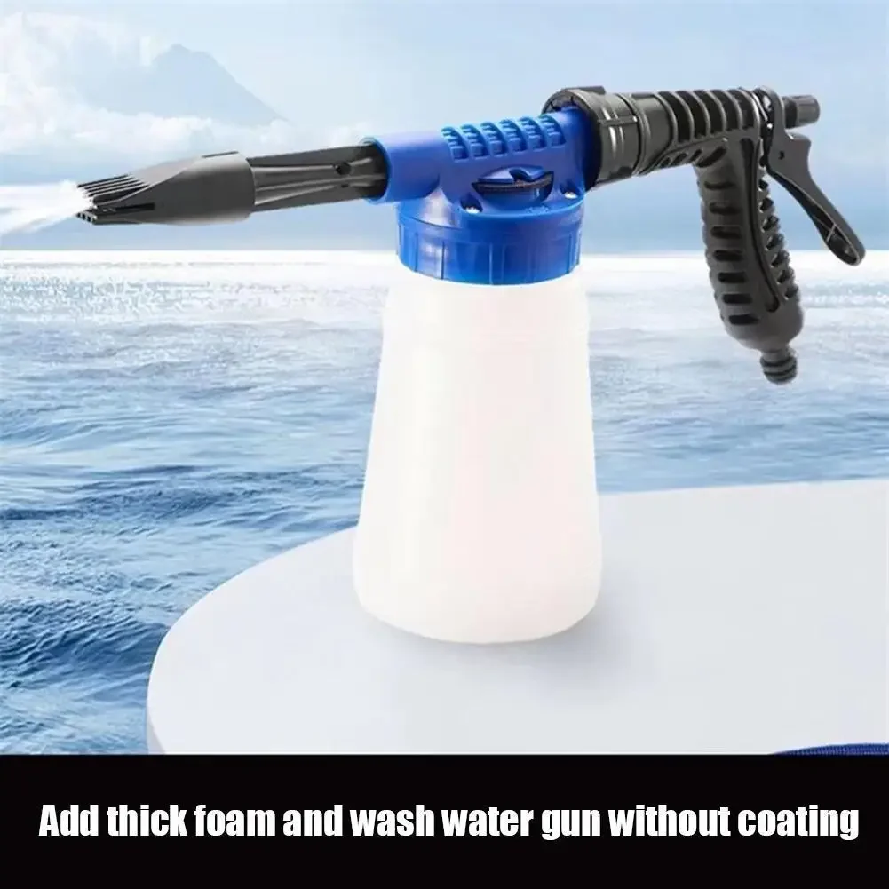 1L Plastic Foam Generator 1/4 Quick Connector Water Gun Foam Generator Adjustable Snow Foamer Lance Nozzle Cleaning Washing Tool