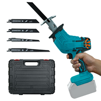 Cordless Electric Reciprocating Saw for Makita 18V Battery Metal Wood Pipe Cutting Handsaw Saber Saw with 4 Blades (No Battery)