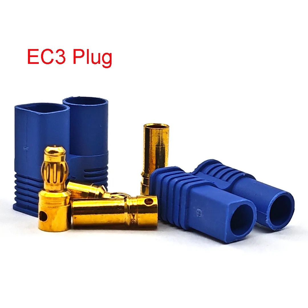 ขั้วต่อแบตเตอรี่แบบ EC3 ตัวผู้ ตัวเมีย ชุบทอง สำหรับแบตเตอรี่ลิโพ RC มอเตอร์ ESC เครื่องบิน รถบรรทุก เรือ