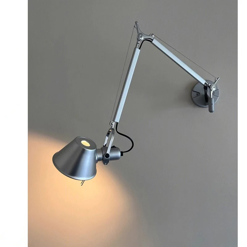 

Italy Tolomeo rocker arm telescopic designer living room study middle bed simple reading wall lamp