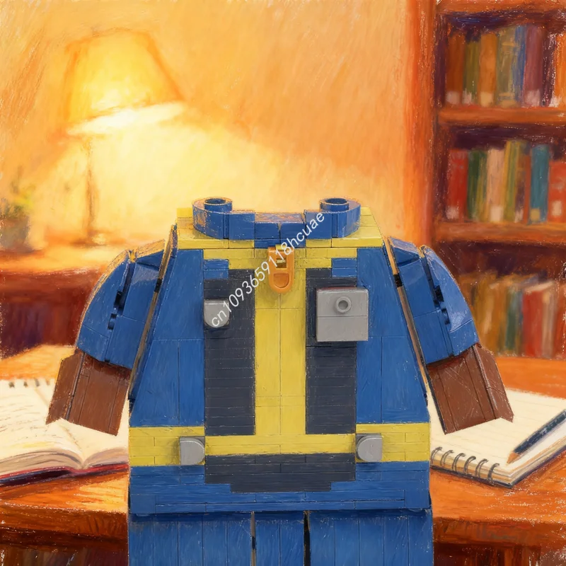 735pcs MOC Fallout Vault Tec Suit Minifigure Scaled Model Building Blocks Construction Christmas Gift Idea Toys Education