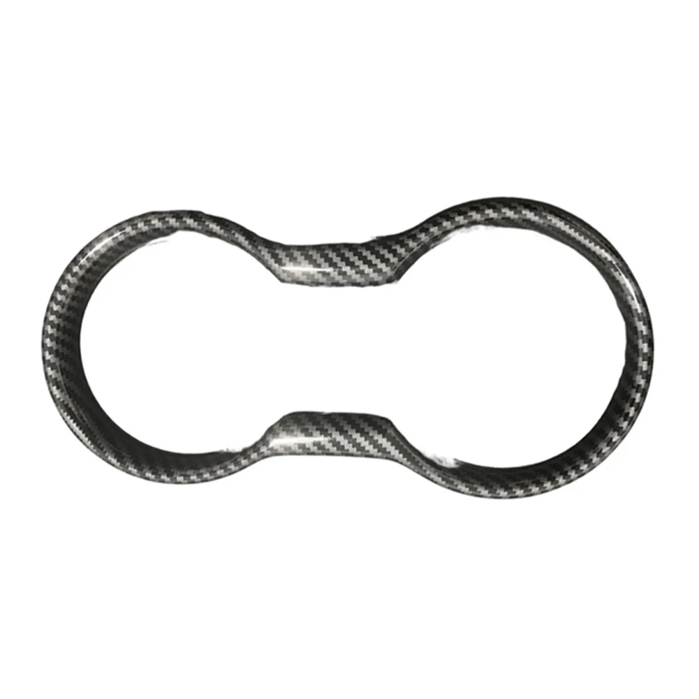 

Dress Up Your For Ford For Mustang's Interior with Carbon Fiber Cup Holder Cover Trim Anti Deformation Stylish Design
