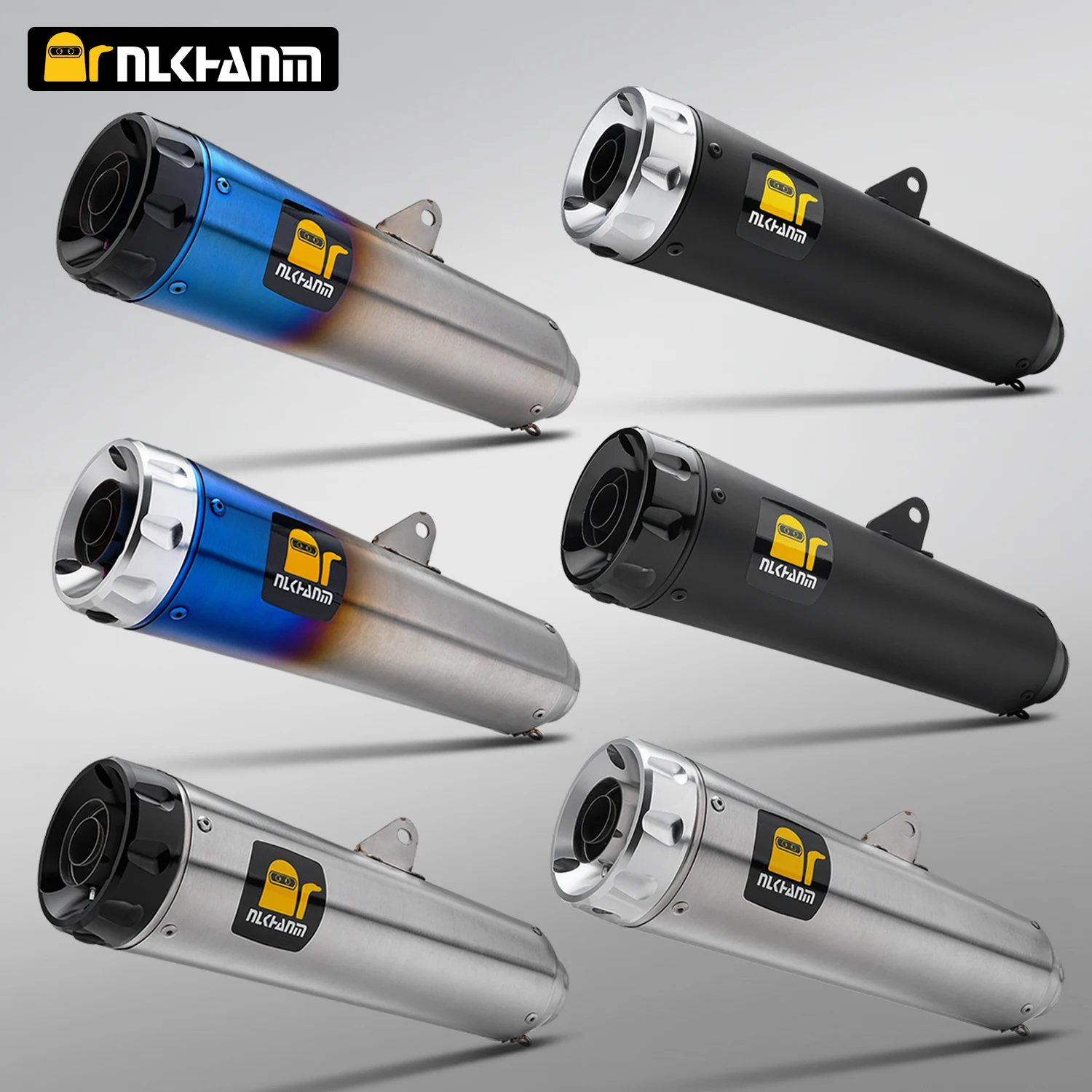 51mm universal Motorcycle exhaust system modification double-sided muffler with DB killer for MT07 GSXR-600 R3 NINJA400 Z650