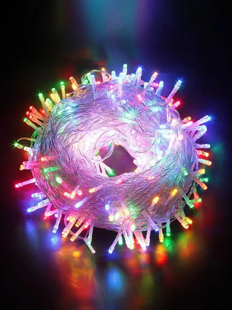 Tail Plug 220V EU Plug 10M Christmas LED String Light Garlands Decoraction Fairy Lamp For Home Wedding Party Holiday