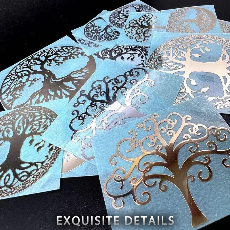 Creative Personality Pattern Wealth Tree Abundant Tree Metal Stickers Mobile Phone Back Shell Back Stickers Computer Decorative