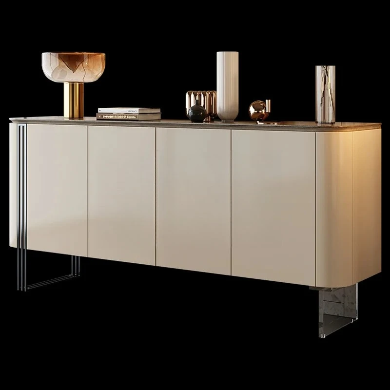 

Итальянский светлый роскошный французский входной шкаф, шкаф для украшения дома, перегородка для дверного зала, современная обеденная сторона для виллы