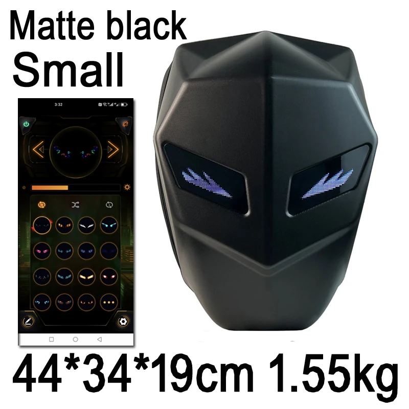 Motorrugzak 14 inch laptop harde schaal APP-bediening LED-licht Waterdichte rijtas DIY EYE Mochila Regendicht - afbeelding 1