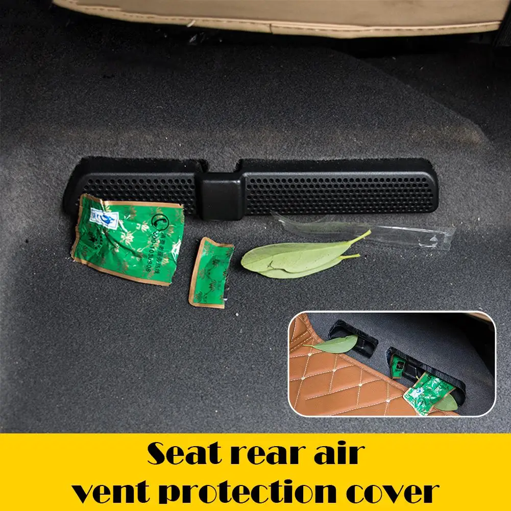   Untuk VOLKSWAGEN Touran L Penutup Pelindung Ventilasi Udara Bawah Kursi Mobil Aksesori Pelindung Ventilasi Interior Otomatis 2 Buah Hitam E6W7