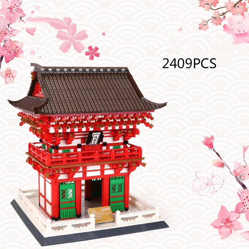Creatieve constructie bouwsteen JAPAN Kyoto Kiyomizu tempelpoort model sets bakstenen historische architectuur speelgoedcollectie