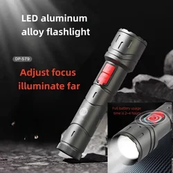 High Power LED Flashlight EDC USB 10W Rechargeable Lamp Outdoor Emergency Torch Portable Personal  Defense Waterproof Flashlight