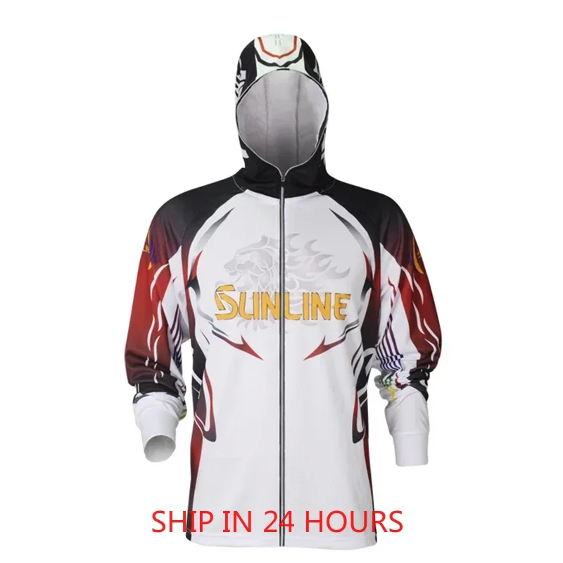 Fishing Clothes Sunscreen Breathable Summer Quick Dry Outdoor Sports Hooded Anti Mosquito Man Fishing Shirt