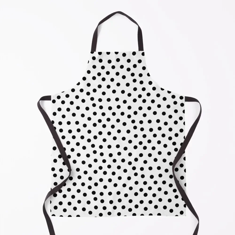 

Monochrome, Black and White, Polka Dot Apron Barista Kitchen Household Items Camping Home and kitchen products Apron