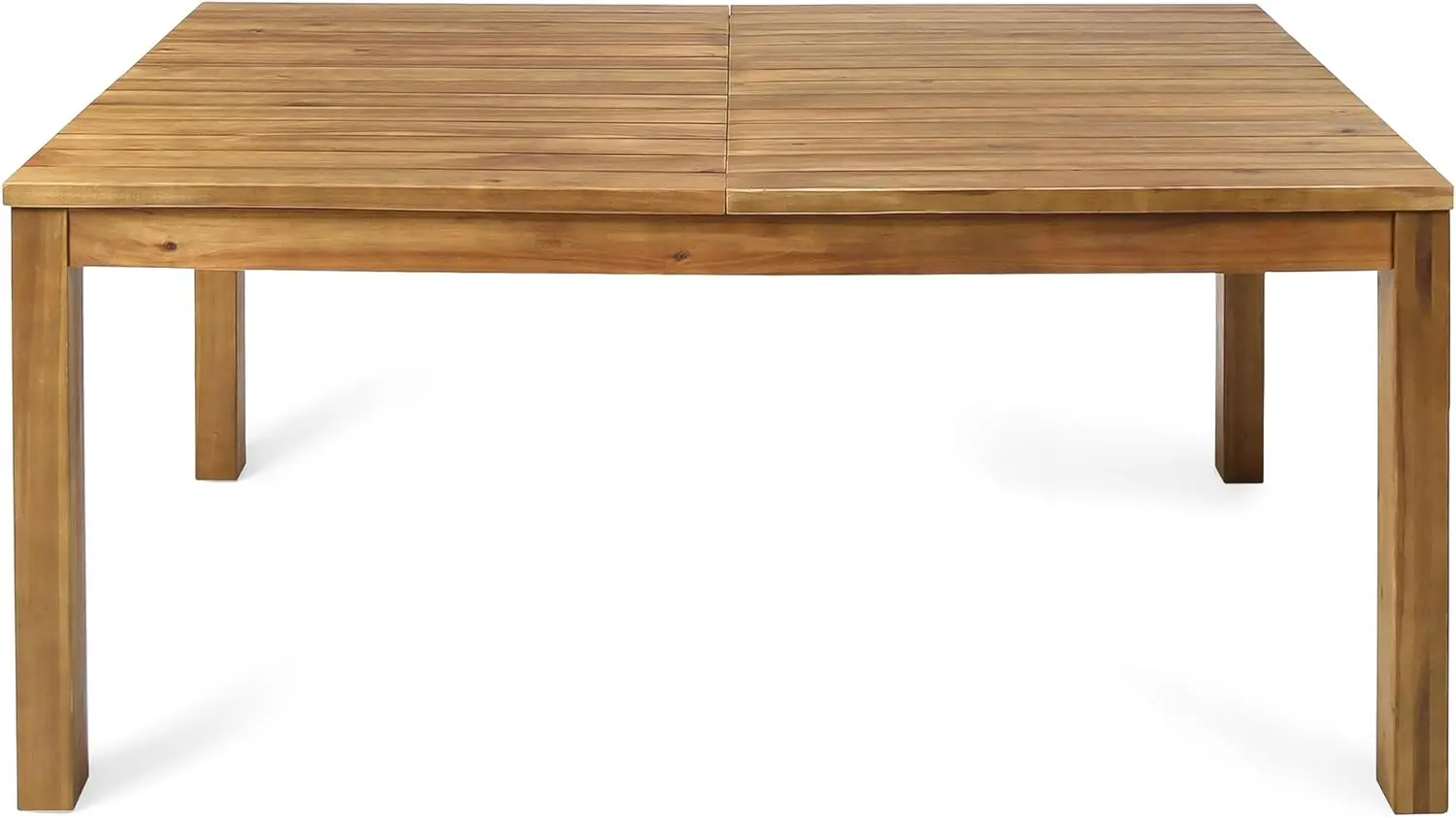 Juego de mimbre de 7 piezas para exterior, mesa de comedor extensible de madera de Acacia y cojines resistentes al agua