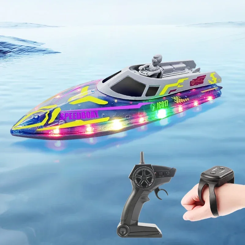 

Rc Boat 2.4G Dual Control Electric Remote Control High-Speed Boat Gesture Sensing Speedboat Waterproof Pool Outdoor Kids Toy