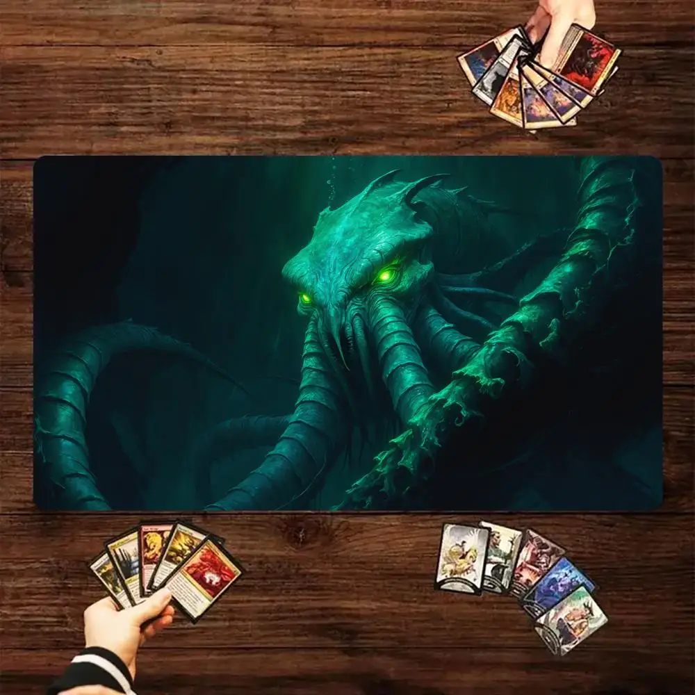 Deep-sea Giant Monster Design TCG Playmat Magic Card Battle Mat 35X60CM Gathering Gaming Mats Tapete Magic Mat Card Pad