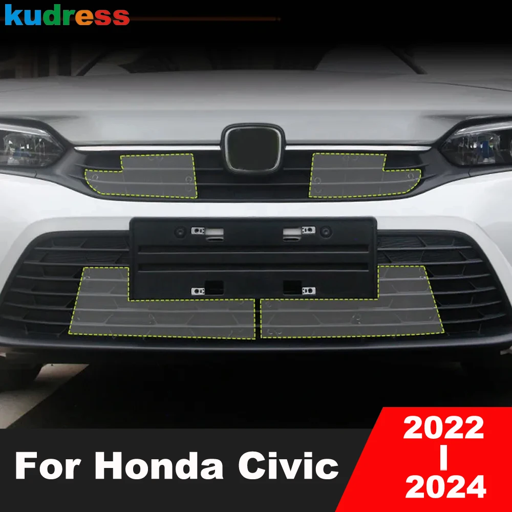 

Car Front Grill Grille Insect Net Insect Screening Mesh For Honda Civic 11th Sedan 2022 2023 2024 Accessories