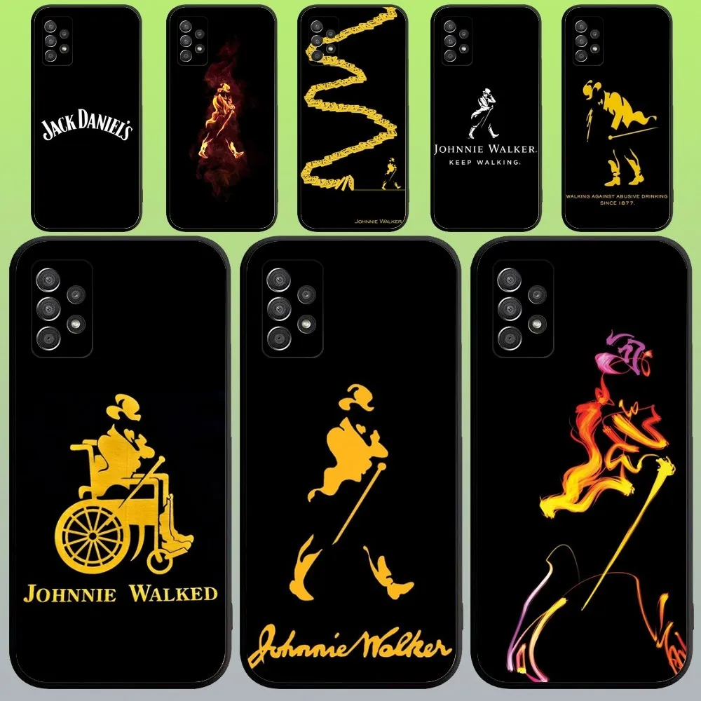 J-Johnnie W-Walker Logo Phone Case For Samsung Galaxy A20,A21s,A22,A31,A32,A52,A53,A72,73,A80,A91 Soft Black Cover