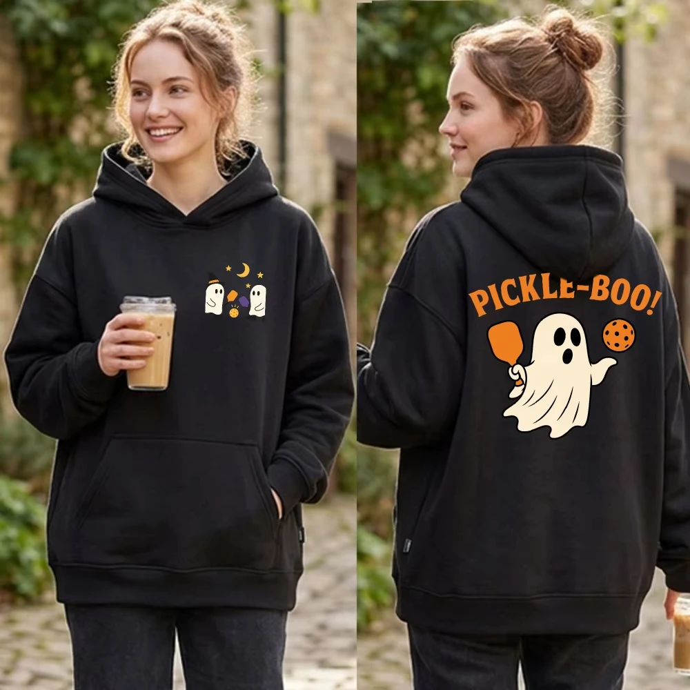 2026 Pickle Boo Hoodie Pickleball Ghost Halloween Sweatshirt Damen Lustiger Kürbis Herbst Pullover Spooky Season Sport Grafik-Hoodies – Detail 7