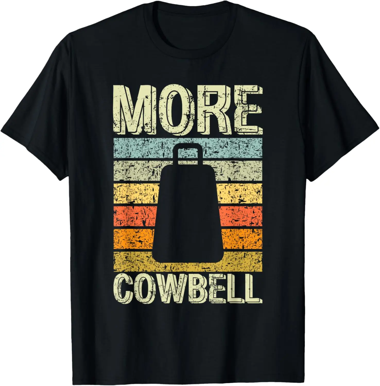 

Cow Bell More Cowbell Vintage Funny Drummer Cowbell Funny T-Shirt