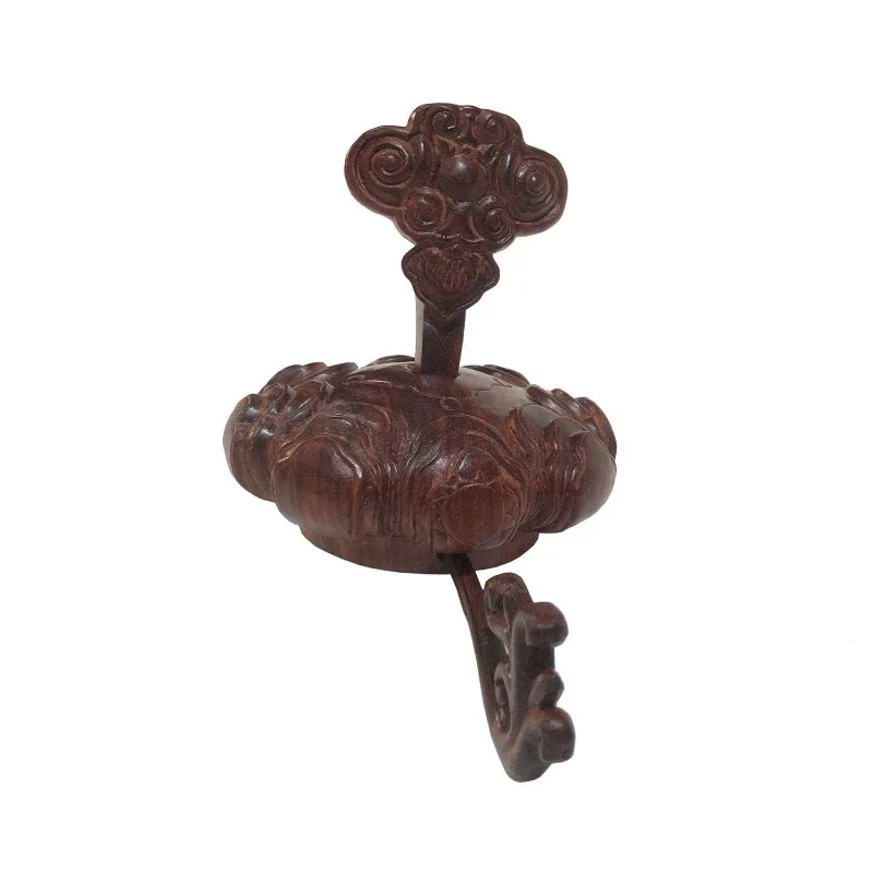 Solid wood Ruyi lotus crown rosewood hand-carved Taoist