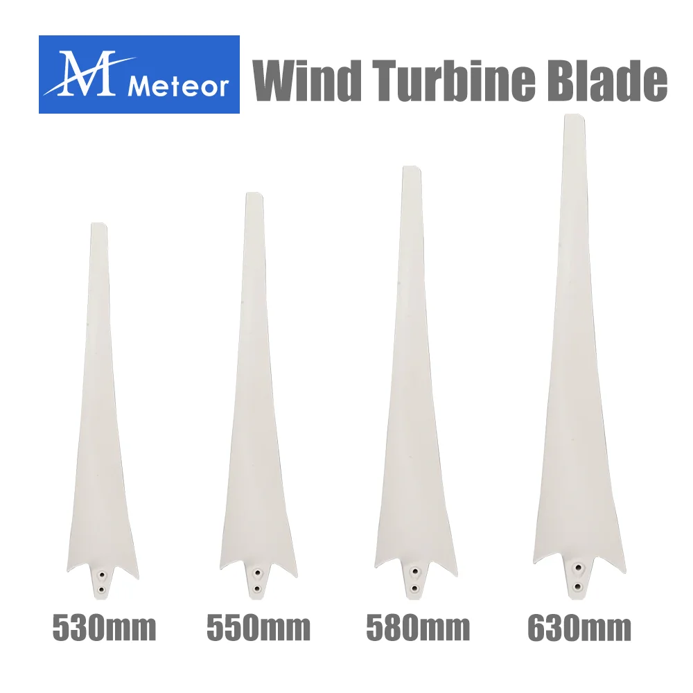 

530 550 580 630mm Nylon Blades For Wind Turbine Power Generator With Hub And Hood Windmill Wind Power New Energy Home Appliance