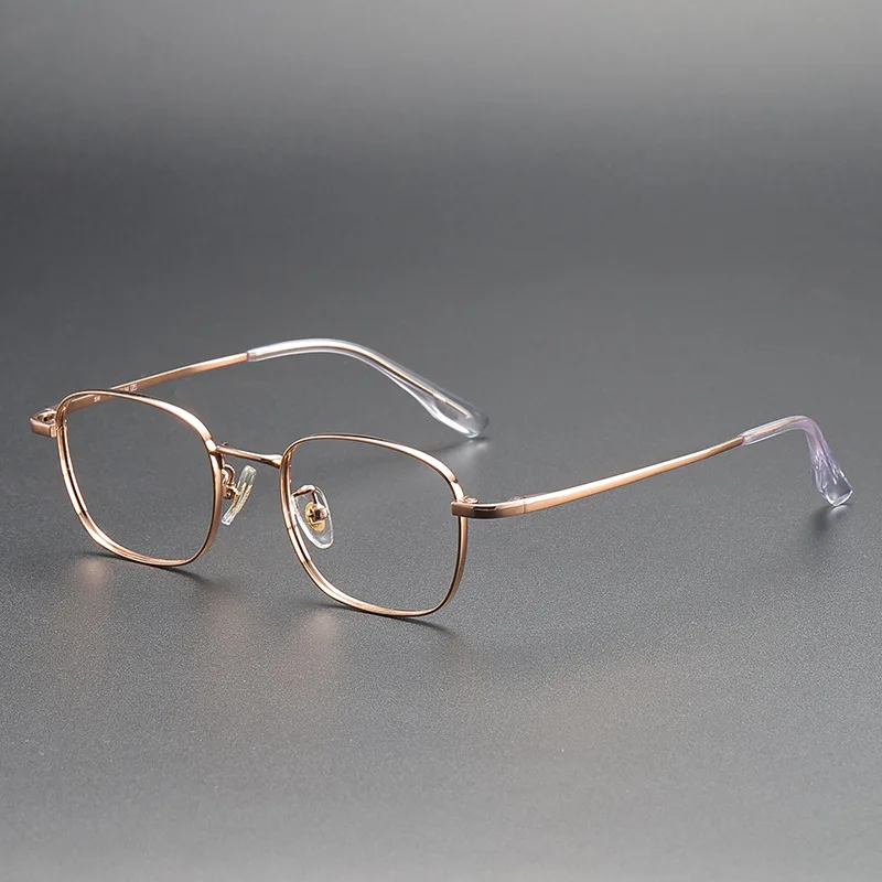 Caixa ultraleve de aba larga para miopia, armação feminina anti-luz azul, caixa pequena oval 124210   Olhos planos retrô casuais