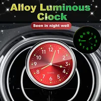 40/43mm Mini Luminous Clock Motocycle Car Stick-On Watch Mechanics Quartz Clocks Motorcycle Chronograph Dial Mini Digital Clock